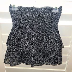 Reset Black and White Flower Skirt